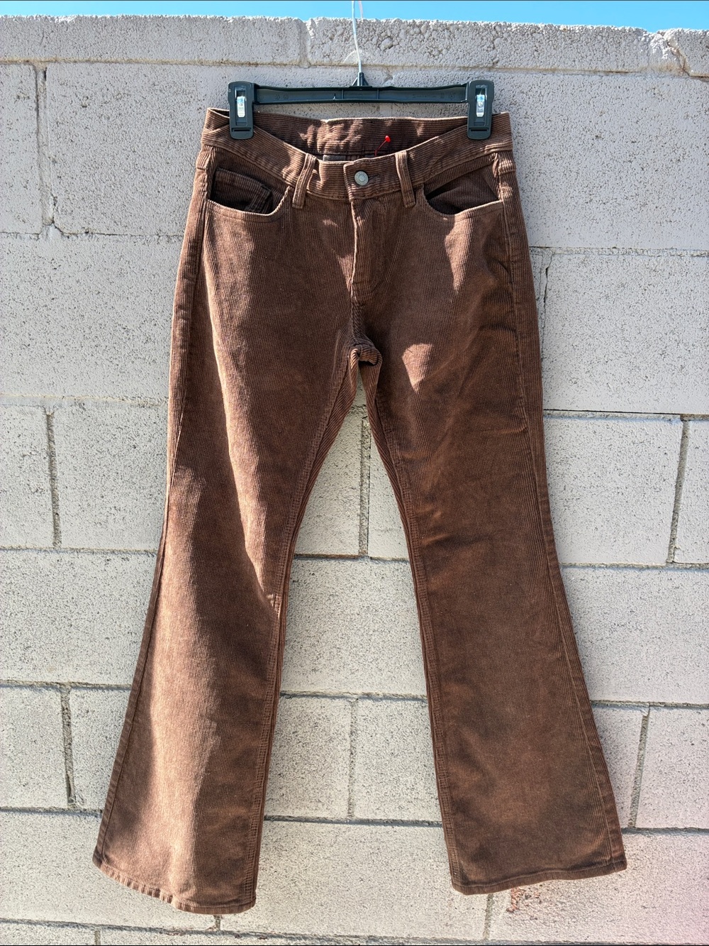High-Rise Brown Corduroy Flare Pants